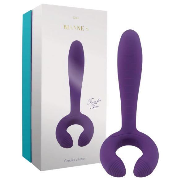 Rianne Duo - ūdensizturīgs, uzlādējams pāru vibrators (violets)