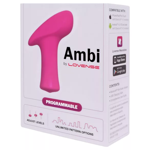 Lovense Ambi - lietotnes vadāms klitora vibrators (rozā)