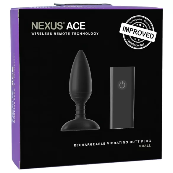 Nexus Ace - anālais vibrators ar tālvadību un akumulatoru mazs