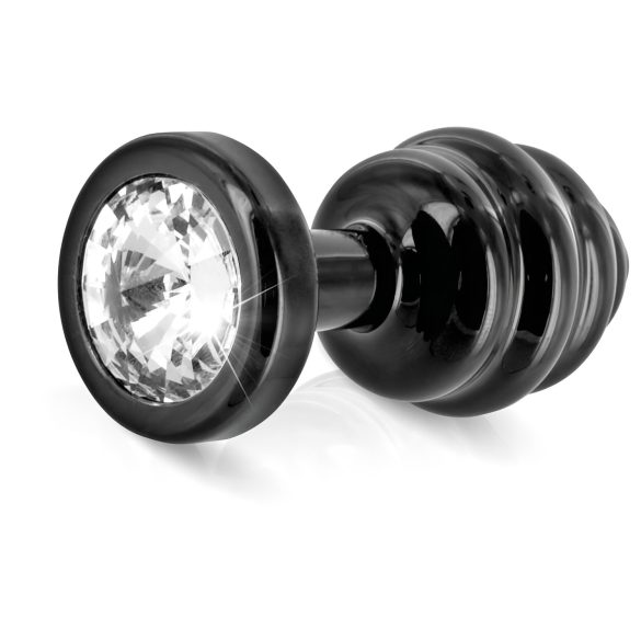 DIOGOL Anni - rievots anālais spraudnis - melns - (3 cm)