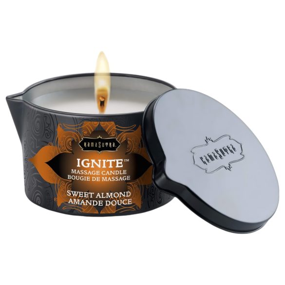 Kama Sutra - vegānu masāžas svece - saldais mandeļu aromāts (170g)