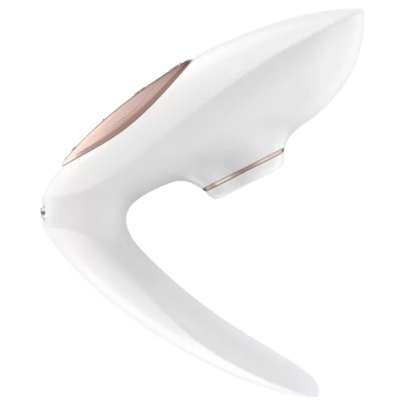 Satisfyer Pro 4 Couples - uzlādējams gaisa viļņu pāru vibrators (balts)