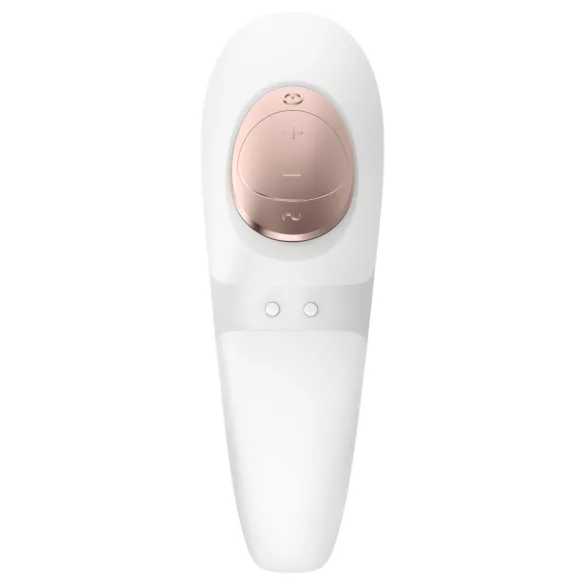 Satisfyer Pro 4 Couples - uzlādējams gaisa viļņu pāru vibrators (balts)