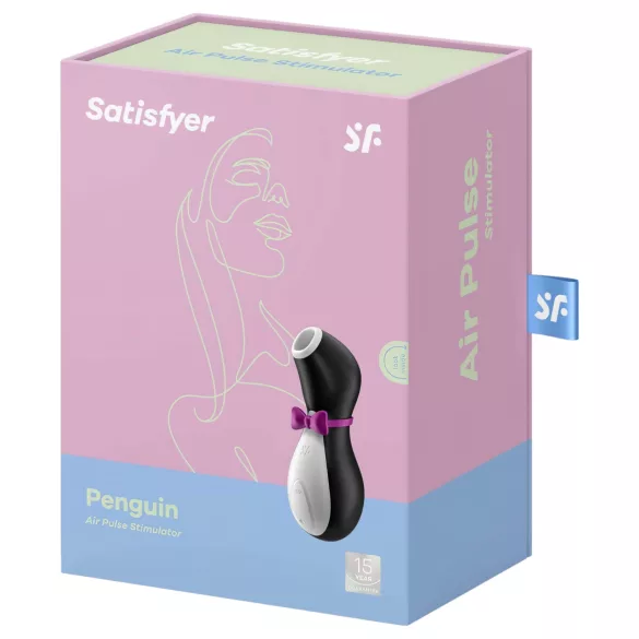 Satisfyer Penguin - klitora stimulators uzlādējams ūdensizturīgs melns balts