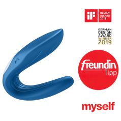 Satisfyer Dubultais Valis - 2 motoru pāru vibrators (zils)