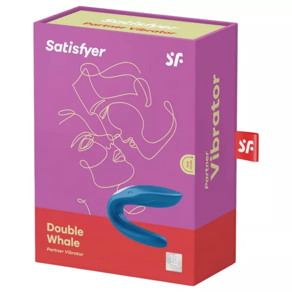 Satisfyer Double Whale - pāris vibrators ar 2 motoriem (zils)