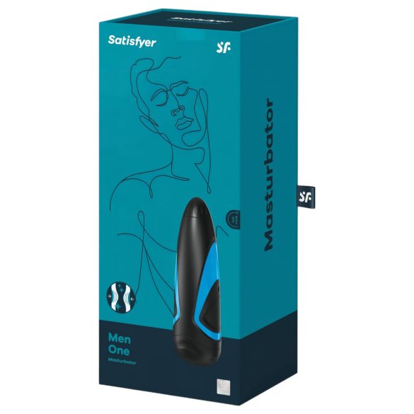 Satisfyer Men One - sūkšanas masturbators (zils-melns)