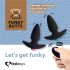 FEELZTOYS Funkybutts - bezvadu anālais vibrators komplekts (melns)