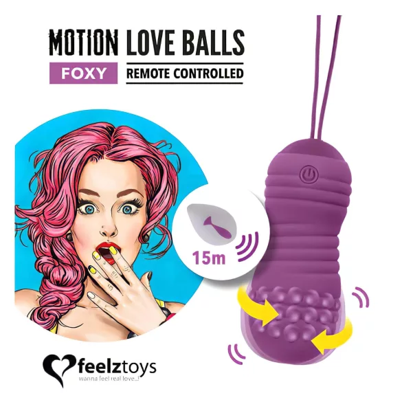 FEELZTOYS vibrējošā olīte ūdensizturīga violeta