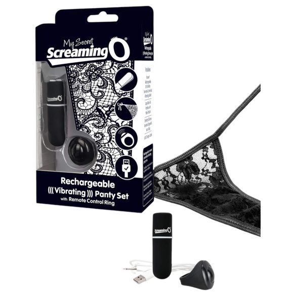 Screaming O MySecret - vibrācijas biksītes - melnas (S-L)