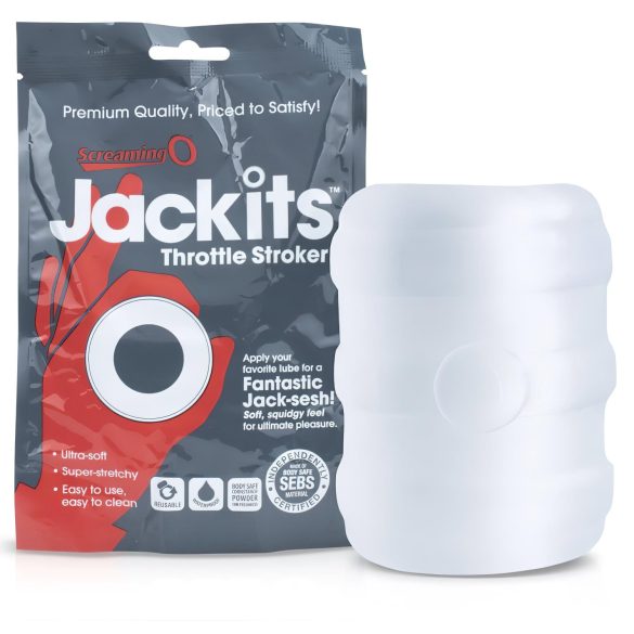 Screaming Jackits - masturbators, gredzens un stiepējs (caurspīdīgs)