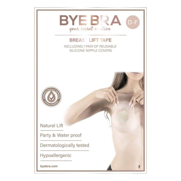 Bye Bra D-F - neredzams krūšu pacēlājs - nude (3 pāri)