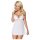 Obsessive 810-BAB-2 - mežģīņu babydoll un stringi (balti) - L/XL