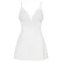 Obsessive babydoll ar stringbiksītēm baltā krāsā ar mežģīnēm - L/XL