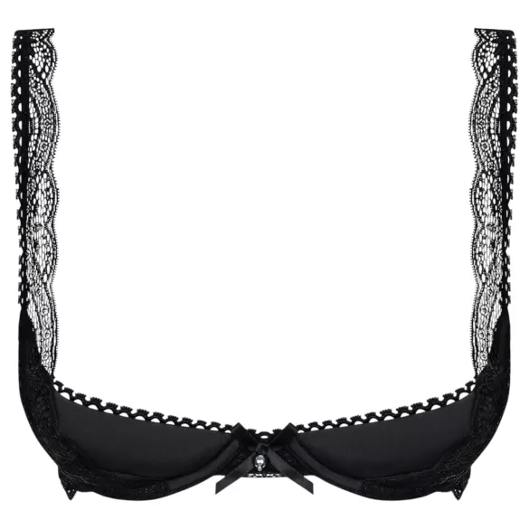 Obsessive Miamor - mežģīņu push-up krūšturis (melns)