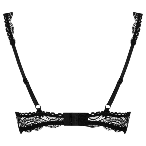 Obsessive Miamor - mežģīņu push-up krūšturis (melns)