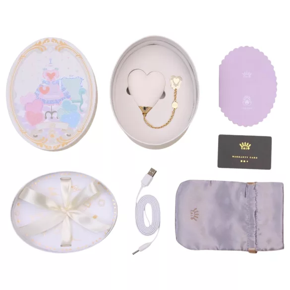ZALO Baby Heart - viedais ūdensizturīgs klitora vibrators (balts)