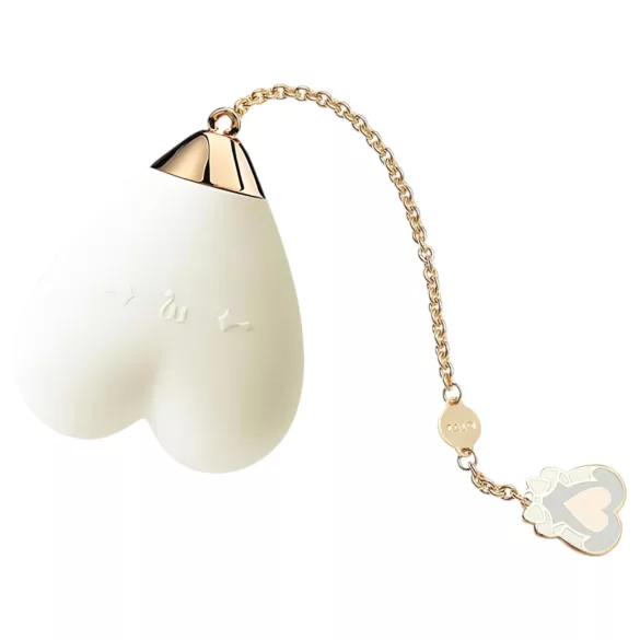 ZALO Baby Heart - viedais ūdensizturīgs klitora vibrators (balts)
