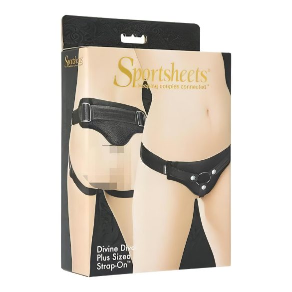 Sportsheets Plus Size - apakšveļa stiprināmiem izstrādājumiem (melna)