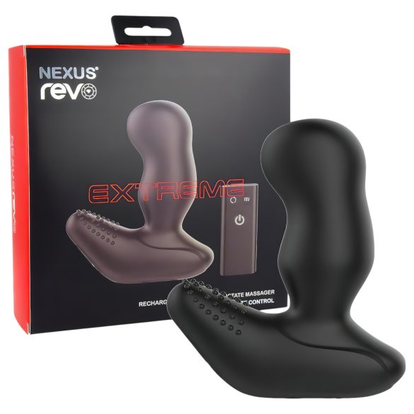 Nexus Revo Extreme - prostatas vibrators ar tālvadību rotējošs melns