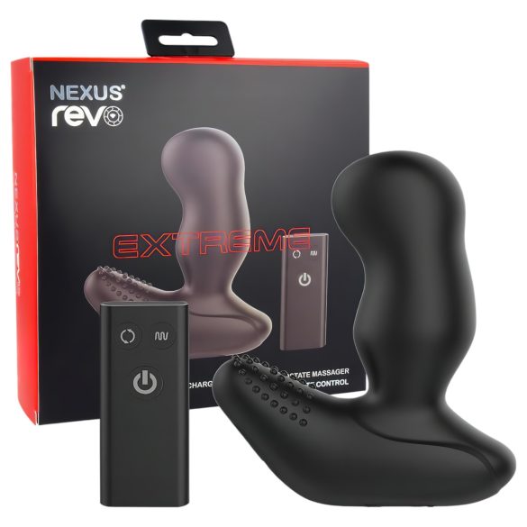 Nexus Revo Extreme - prostatas vibrators ar tālvadību rotējošs melns