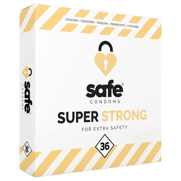 SAFE Super Strong – īpaši izturīgi prezervatīvi (36 gab.)