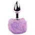 FEELZTOYS - metāla anālais aizbāznis ar truša asti (sudraba-violets)