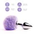 FEELZTOYS - metāla anālais aizbāznis ar truša asti (sudraba-violets)