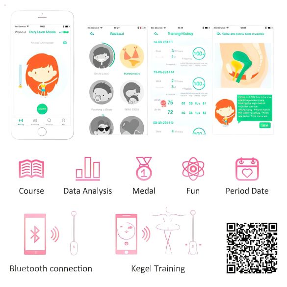 Magic Motion Kegel Coach - vibrējoša geišas bumbiņa rozā