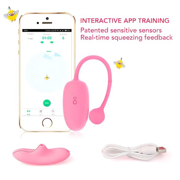 Magic Motion Kegel Coach - vibrējoša geišas bumbiņa rozā