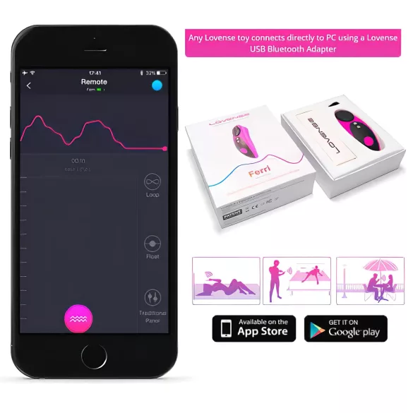 LOVENSE Ferri - gudrais klitora vibrators (melns-rozā)