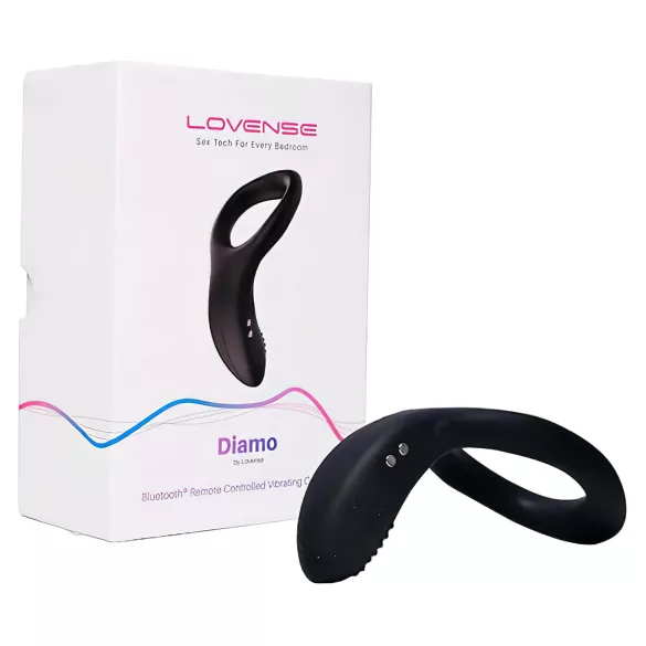 LOVENSE Diamo - gudrs vibrējošs dzimumlocekļa gredzens (melns)