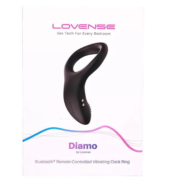 LOVENSE Diamo - gudrs vibrējošs dzimumlocekļa gredzens (melns)