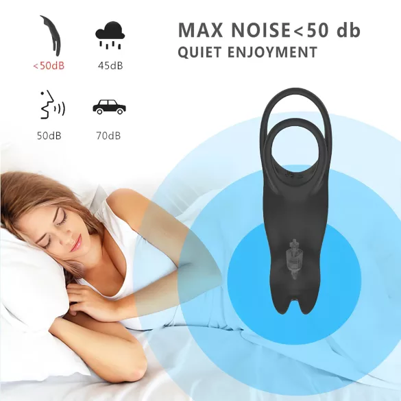 Aixiasia Hoody B - akumulatora vibrējošs penis gredzens melns