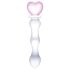 GLAS - sirds formas stikla dildo (caurspīdīgs)