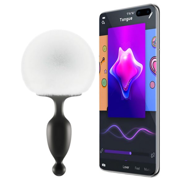 Magic Motion Bunny - gudrais anālais vibrators ar truša asti balts