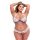 Baci Plus Size - ziedu un mežģīņu krūštura komplekts (balts)
