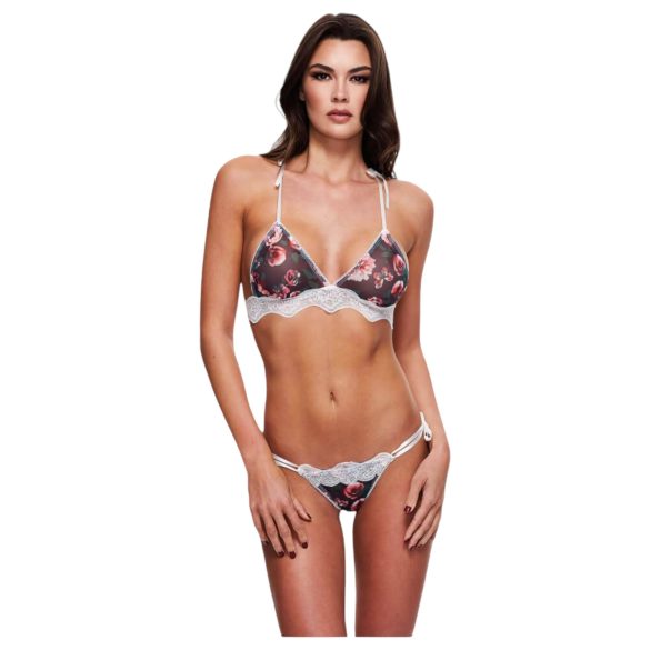 Baci - ziedu mežģīņu krūštura komplekts - M/L