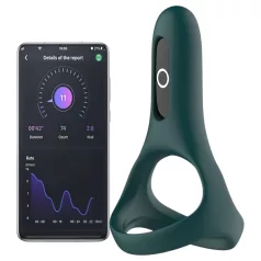   Magic Motion Rise - ar lietotni vadāms vibrējošs dzimumlocekļa gredzens vīriešiem (zaļš)