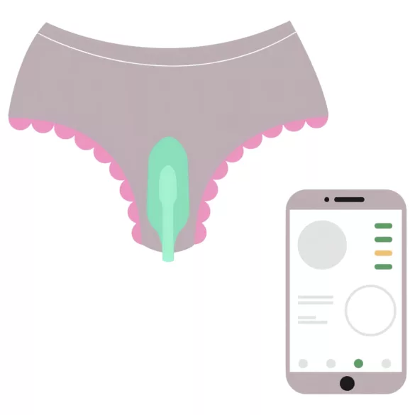 Magic Motion FitCute - lietotnē vadāms vibrējošs geišu bumbiņas (piparmētra)