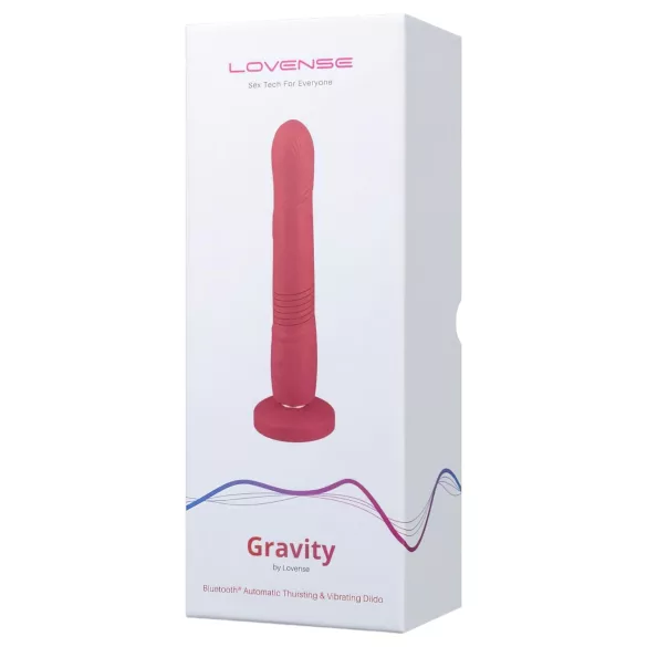 LOVENSE Gravity - uzlādējams, stumjošs vibrators (sarkans)