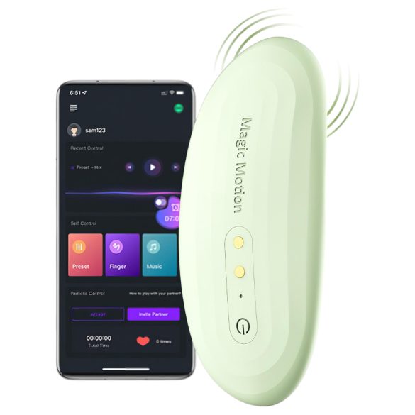 Magic Motion Nyx - viedais vibrējošais biksīšu vibrators zaļš
