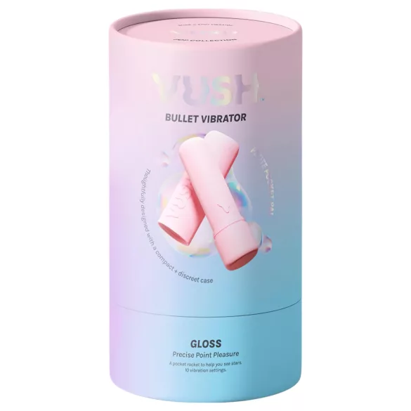 Vush Pop Gloss - mini vibrators akumulators ūdensizturīgs rozā