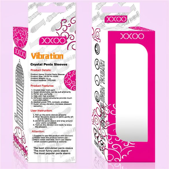 Lonely - vibrācijas palielinošs dzimumlocekļa uzmava caurspīdīga