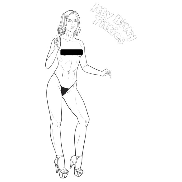 WoodRocket pieaugušo krāsojamā grāmata ar krūtīm