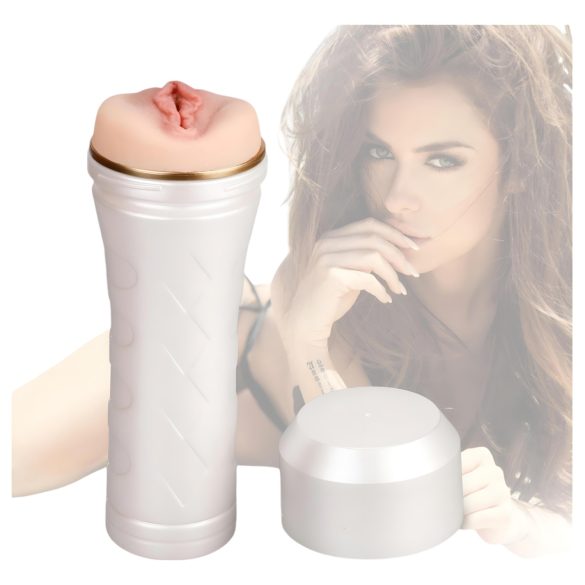 Tracy's Dog 3D Masturbators - reālistiska maksts korpusā (balts-dabisks)