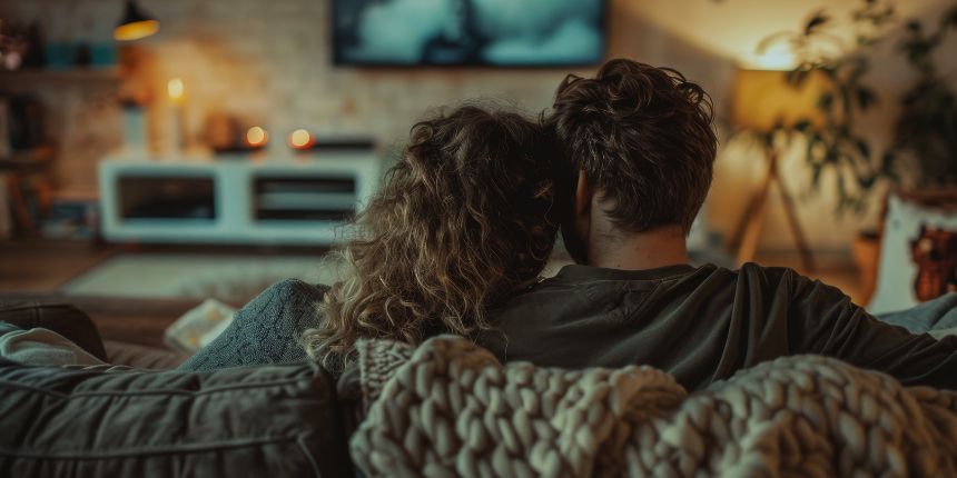 Pāris skatās erotisku filmu kopā – lovesexshop.lv seksa veikals